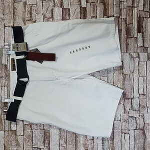 Iron Co Men's White Shorts with Belt Brand New